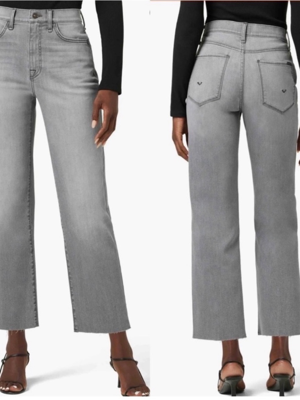 Hudson NOA Straight-Leg Jeans in Light Gray